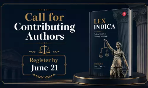 Call For Contributing Authors For Book: Lex Indica: Critical Essays On Contemporary Law (ISBN: 978-81-69342-12-4): Register By June 21 Call For Contributing Authors For Book: Lex Indica: Critical Essays On Contemporary Law (ISBN: 978-81-69342-12-4): Register By June 21