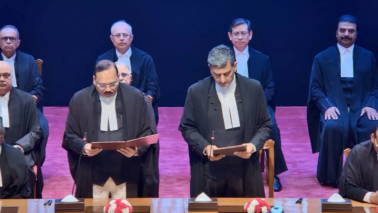 Justice Sheel Nagu takes oath