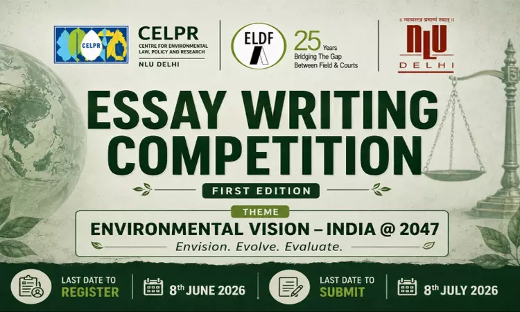 NLU Delhi Launches Essay Writing Competition On Environmental Vision – India @2047; Winner To Receive ₹20,000 NLU Delhi Launches Essay Writing Competition On Environmental Vision – India @2047; Winner To Receive ₹20,000