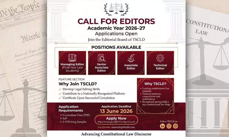 Call For Editors: The Society For Constitutional Law Discussion (Academic Year 2026–27)