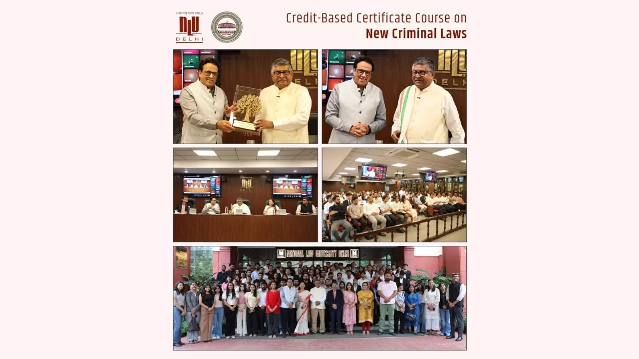 NLU Delhi Organises Interactive Session With Ravi Shankar Prasad On New Criminal Laws NLU Delhi Organises Interactive Session With Ravi Shankar Prasad On New Criminal Laws