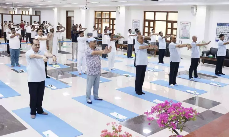 Allahabad High Courts Lucknow Bench Organises Special Yoga Session To Mark 12th International Yoga Day Allahabad High Courts Lucknow Bench Organises Special Yoga Session To Mark 12th International Yoga Day
