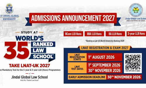 Jindal Global Law School (JGLS) Announces Early Admissions For 2027: LNAT-UK Test Mandatory Entrance Exam