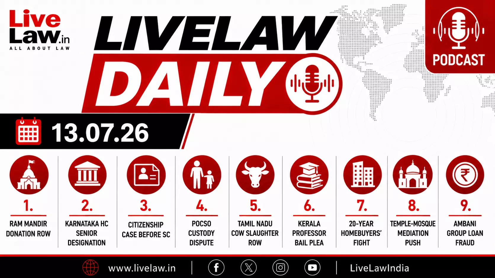 LiveLaw Daily| Ram Mandir Donation Row| Cow Slaughter Ban | Ambani Group Loan Fraud Case & More LiveLaw Daily| Ram Mandir Donation Row| Cow Slaughter Ban | Ambani Group Loan Fraud Case & More