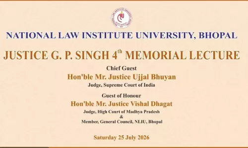 Justice Ujjal Bhuyan To Deliver 4th Justice G.P. Singh Memorial Lecture At NLIU Bhopal Justice Ujjal Bhuyan To Deliver 4th Justice G.P. Singh Memorial Lecture At NLIU Bhopal