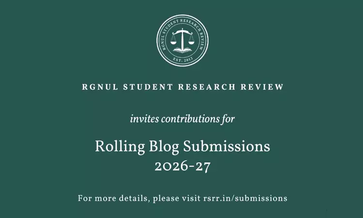 RGNUL Student Research Review Invites Blog Submissions on Contemporary Legal Issues