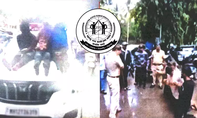 MSHRC Takes Suo Motu Notice Of Pune Police Tying Accused To Vehicle Bonnet, Parading Them; Issues Notices To Top Officials MSHRC Takes Suo Motu Notice Of Pune Police Tying Accused To Vehicle Bonnet, Parading Them; Issues Notices To Top Officials