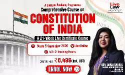 LiveLaw Academy Launches Comprehensive Course On The Constitution Of India, Taught By Adv. Avani Bansal LiveLaw Academy Launches Comprehensive Course On The Constitution Of India, Taught By Adv. Avani Bansal