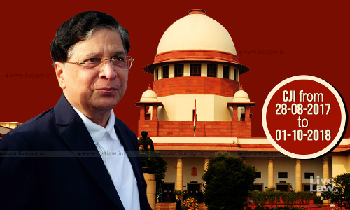 Supreme Court Refuses To Reduce Cost Of Rs 5 Lakhs Imposed On Petitioner Challenging CJI Dipak Misras Appointment; Directs Recovery