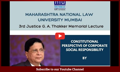 Justice Dipak Misra, Delivers Enlightening Lecture On The Constitutional Perspective Of Corporate Social Responsibility At MNLU Mumbai