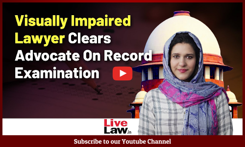 Visually Impaired Lawyer Clears Advocate On Record Examination [Video]