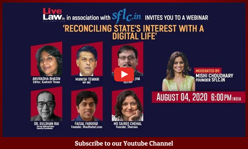 [LIVE NOW] Webinar On Reconciling State Interests With Digital Life In Association With SFLC