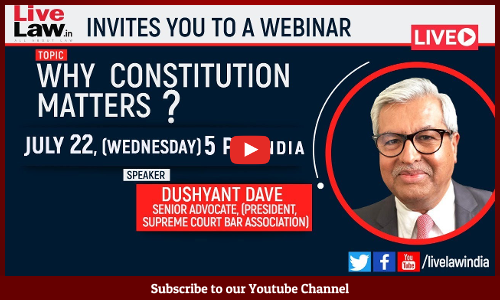 [FULL VIDEO]Senior Advocate And SCBA President Dushyant Dave Speaks On Why Constitution Matters?.