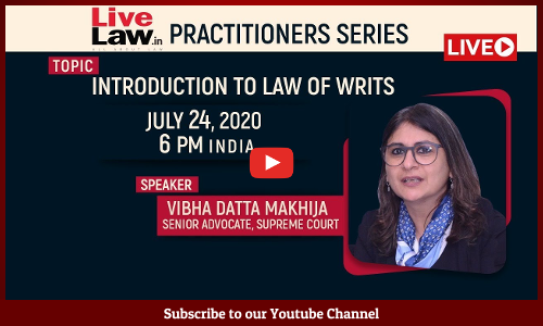 [LIVE NOW] Senior Advocate Vibha Datta Makhija Speaks On Introduction To Law Of Writs
