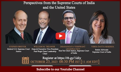 CJI Chandrachud To Speak At 3rd SDR Comparative Constitutional Law Discussion On “Perspectives From The Supreme Courts Of India And The United States” [23rd October]