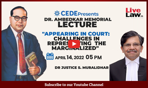 LIVE NOW -Dr. Ambedkar Memorial Lecture By Dr. Justice S Muralidhar