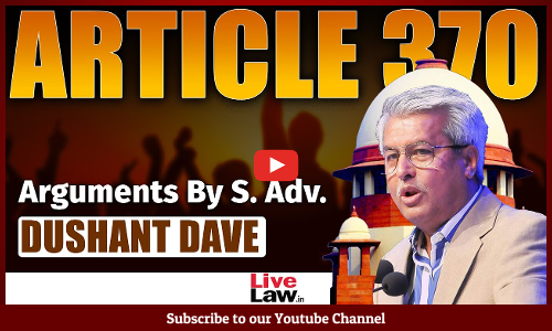 Article 370 Case : People Of J&K Were Given A Promise And That Promise Could Not Be Breached [Video]