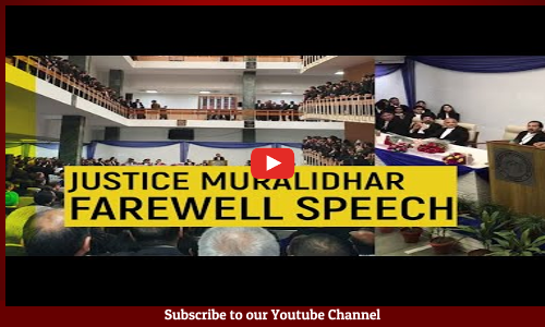 Justice Muralidhars Farewell Speech At DHCBA Function [Video]