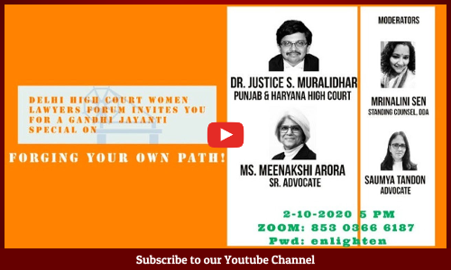 [LIVE NOW] Forging Your Own Path! - with Dr. Justice S. Muralidhar and Senior Advocate Meenakshi Arora