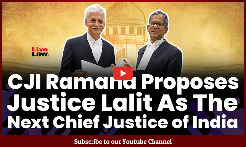 CJI Ramana Proposes Justice Lalit As The Next Chief Justice of India [Video]