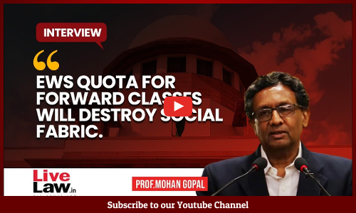EWS Quota| Supreme Court Judgment Is ADM Jabalpur Moment For Social Justice: Mohan Gopal Interview