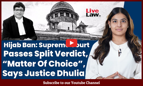 Hijab Ban: Supreme Court Passes Split Verdict, Matter Of Choice, Says Justice Dhulia [VIDEO-HINDI]