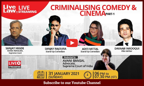 LIVE NOW- Webinar On CRIMINALISING COMEDY AND CINEMA