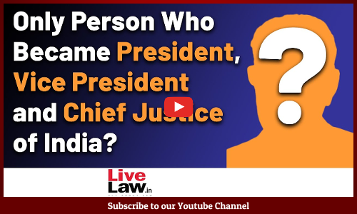 The Only Person Who Became President, Vice President and Chief Justice of India? [VIDEO]