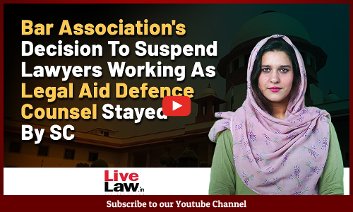 Bar Associations Decision To Suspend Lawyers Working As Legal Aid Defence Counsel Stayed By SC [VIDEO]