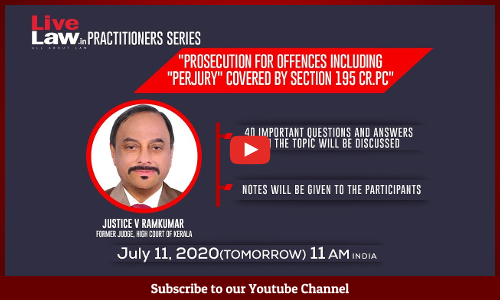 [Full Video] [Download Notes] Prosecution For Offences Including Perjury Under Section 195 Cr.PC By Justice V Ramkumar