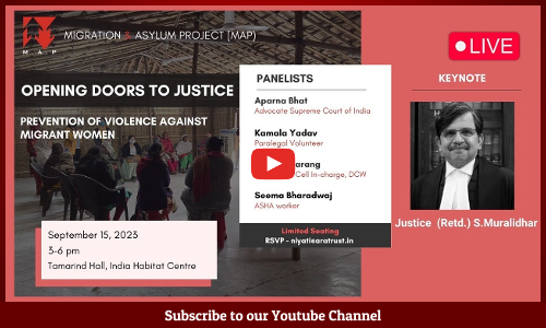 [LIVE NOW] Justice (Retd.) S Muralidhar To Speak On “Opening Doors To Get Justice- Prevention of Violence Against Migrant Women”