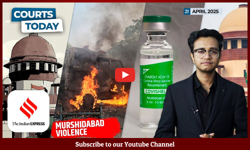 Murshidabad Violence; Waqf | Covid Vaccine Caused Disability | The Indian Express | Facebook Like [VIDEO]