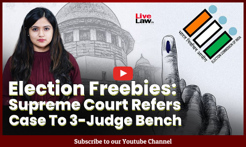 Election Freebies: Supreme Court Refers Case To 3-Judge Bench [Video]
