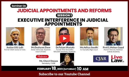 LIVE NOW- SEMINAR -EXECUTIVE INTERFERENCE IN JUDICIAL APPOINTMENTS