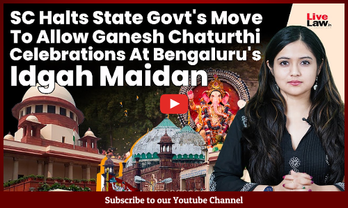 SC Halts State Govts Move To Allow Ganesh Chaturthi Celebrations At Bengalurus Idgah Maidan [Video]