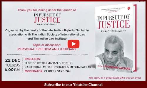 LIVE NOW-  Release Of Justice Sachars Autobiography And Panel Discussion On Personal Freedom and Judiciary And[Justice Lokur,Kapil Sibal, Mukul Rohatgi, Medha Patkar]